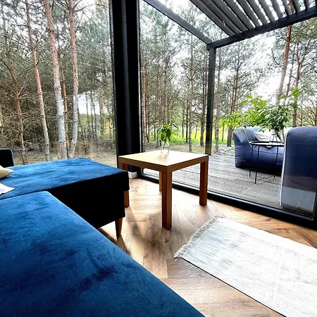 Przeszklony Tiny House W Lesie Apartment Tomczyn Exterior photo
